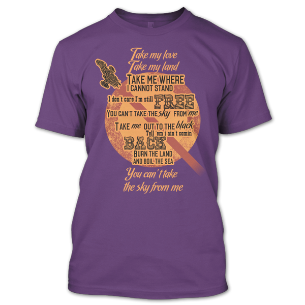 A black t-shirt with the shopify logo