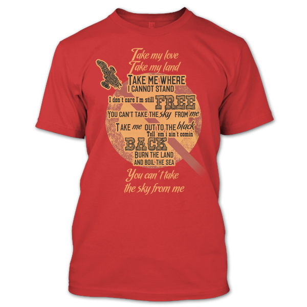 A black t-shirt with the shopify logo