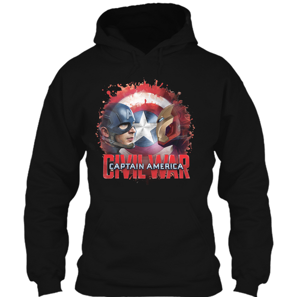 A black t-shirt with the shopify logo