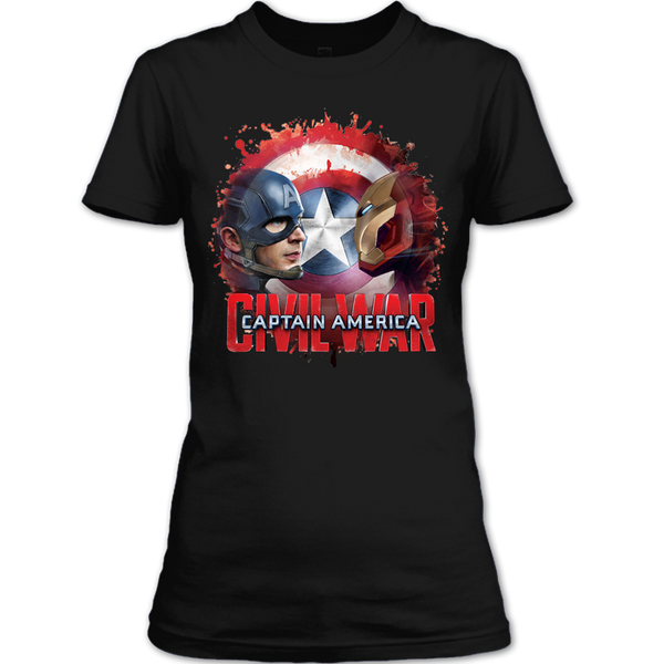 A black t-shirt with the shopify logo