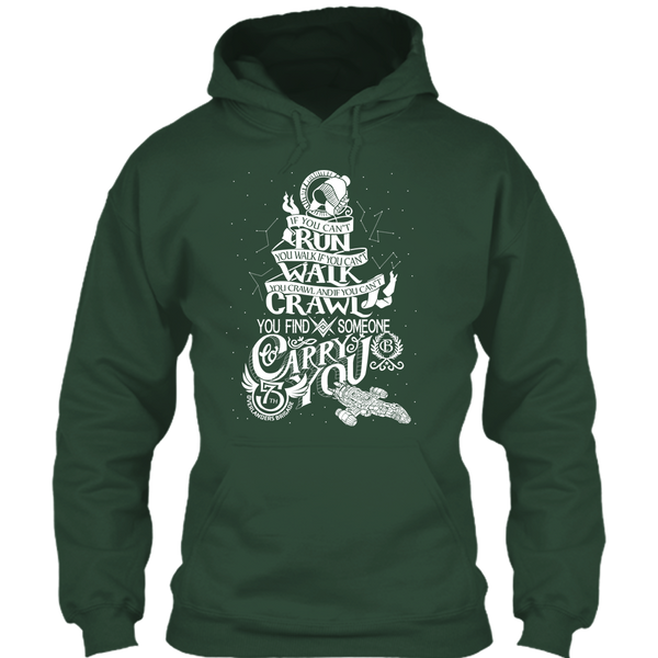 A black t-shirt with the shopify logo