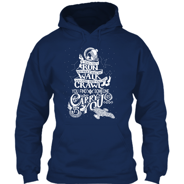 A black t-shirt with the shopify logo