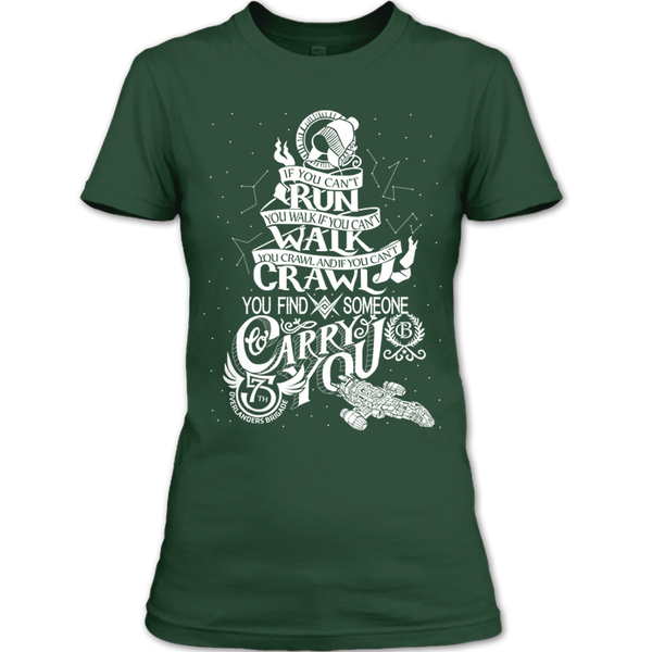 A black t-shirt with the shopify logo