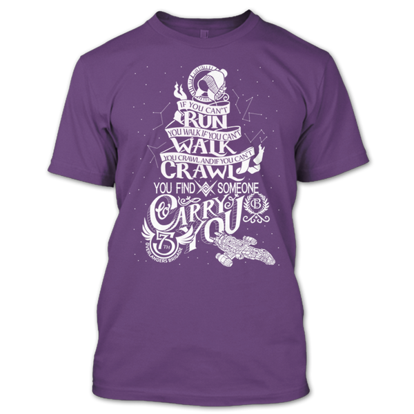 A black t-shirt with the shopify logo