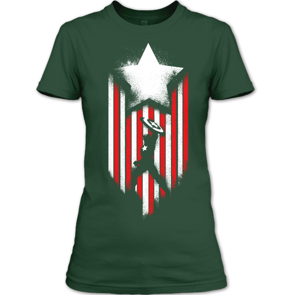 A black t-shirt with the shopify logo