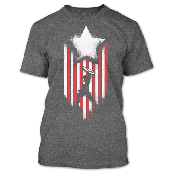 A black t-shirt with the shopify logo