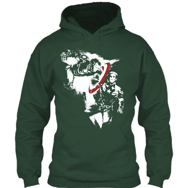 A black t-shirt with the shopify logo