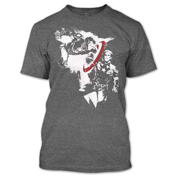 A black t-shirt with the shopify logo