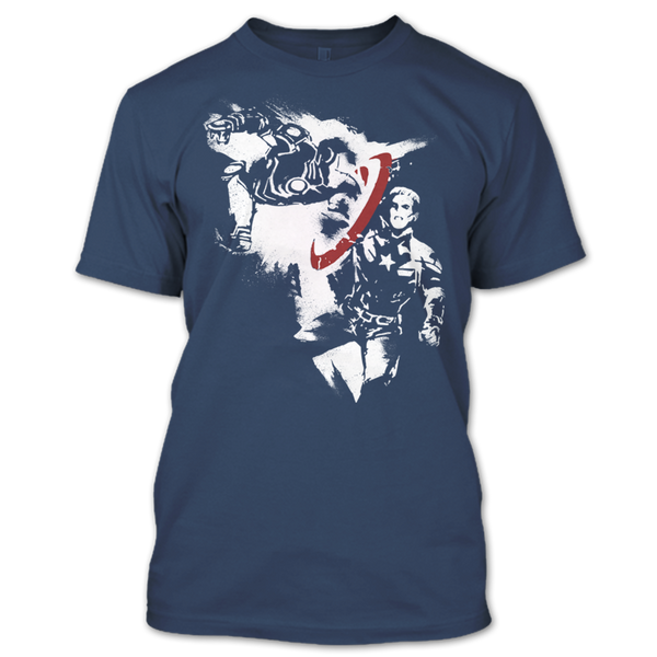 A black t-shirt with the shopify logo