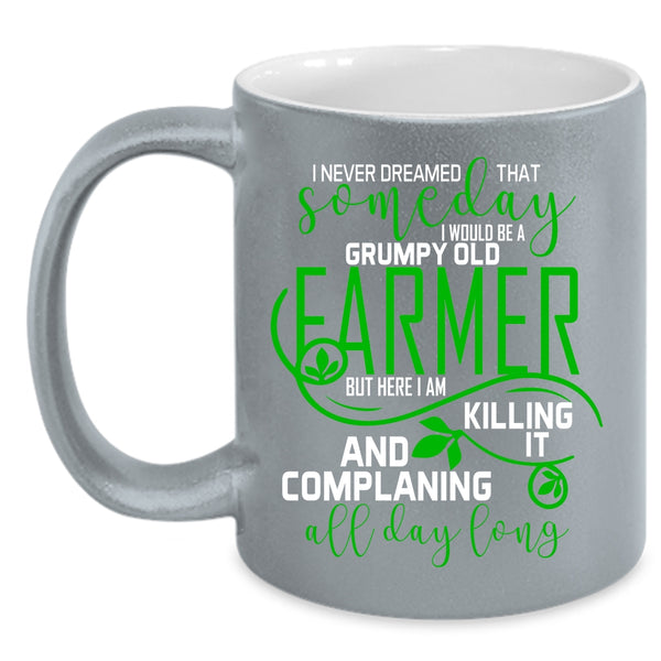 I Would Be A Grumpy Old Farmer Coffee Mug, Cool Old Farmer Coffee Cup