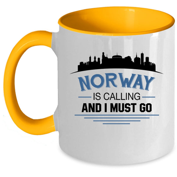 Cool Norway Coffee Mug, Norway Is Caling And I Must go Accent Mug