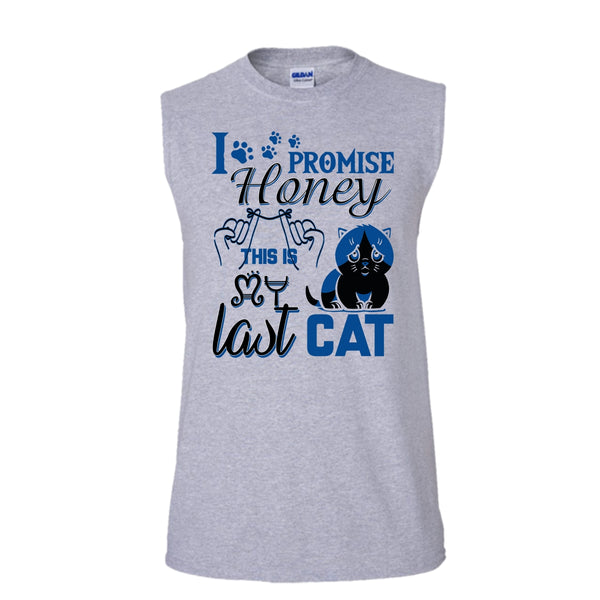 I Promise Honey T Shirt, Coolest Cat Lover T Shirt, Awesome t-shirts (Men's Cotton Sleeveless)