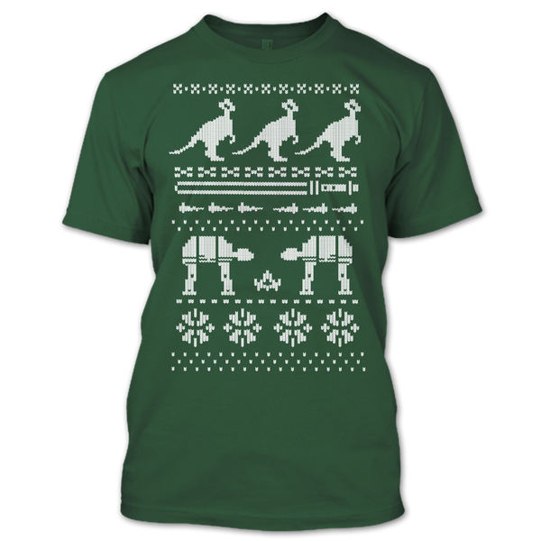 A black t-shirt with the shopify logo