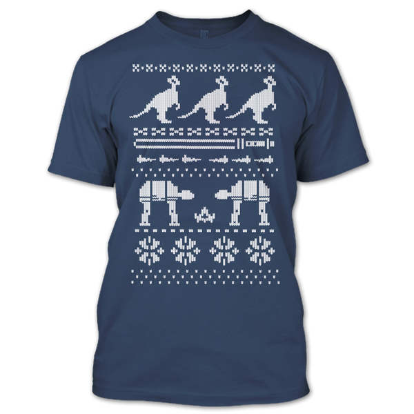 A black t-shirt with the shopify logo