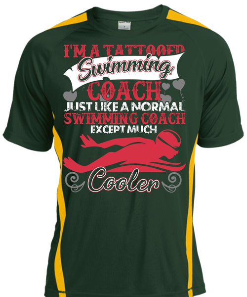 I'm A Tattooed Swimming Coach T Shirt, Being A Swimming T Shirt, Cool Shirt