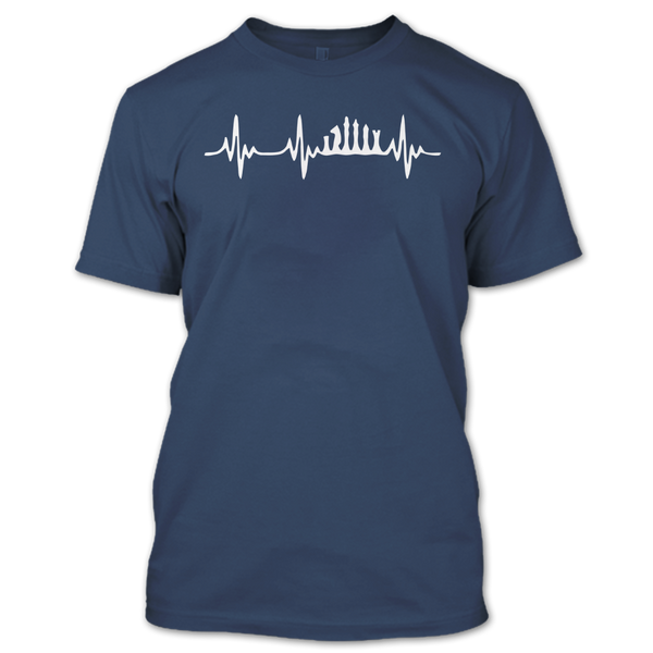 A black t-shirt with the shopify logo