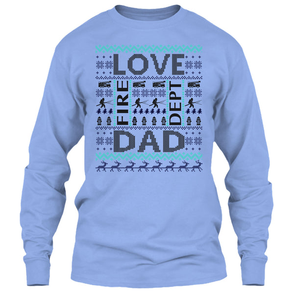 Love Fire Dept Dad T Shirt, Merry Christmas Gift T Shirt