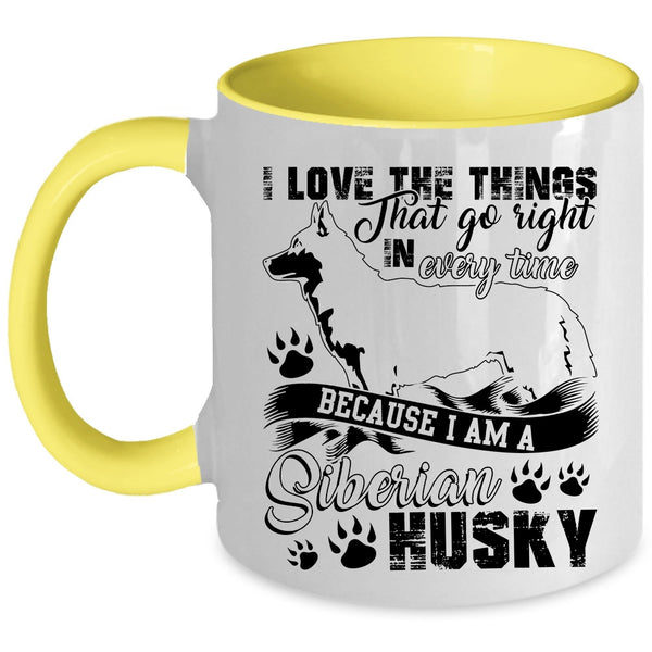 Cute Siberian Husky Coffee Mug, I Am A Siberian Husky Accent Mug
