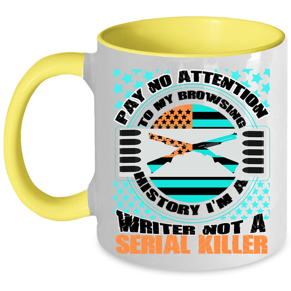 Cool American Flag Coffee Mug, I'm A Writer Accent Mug