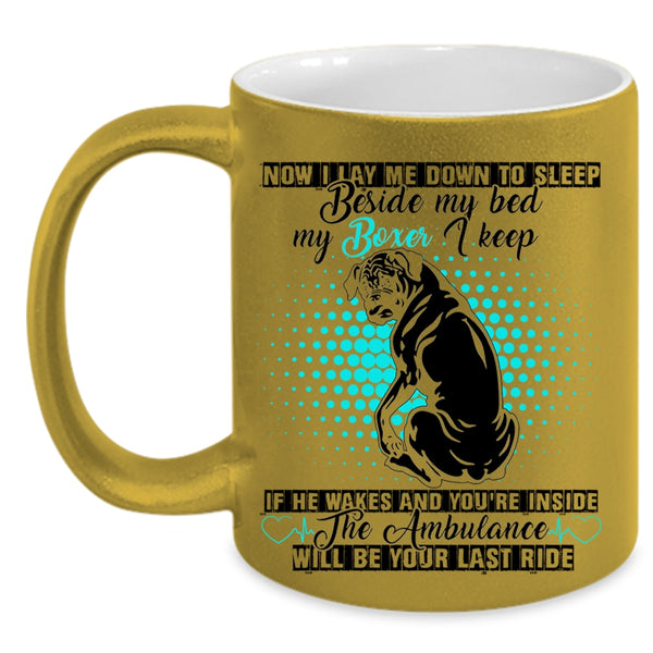 Funny Gift For Boxer Lover Coffee Mug, My Boxer Accent Mug