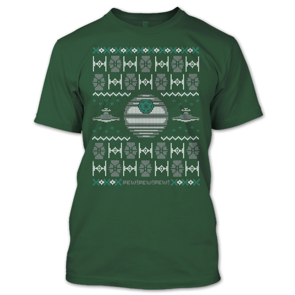 A black t-shirt with the shopify logo