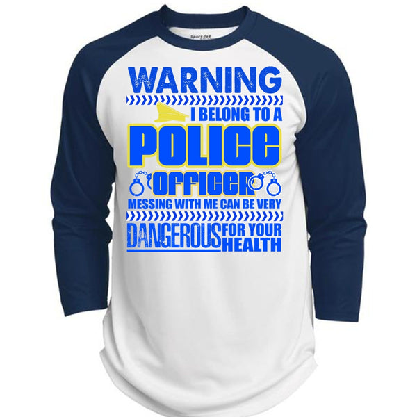 I Belong To A Police Officer T Shirt, I Love Police T Shirt, Awesome T-Shirts  (Polyester Game Baseball Jersey)