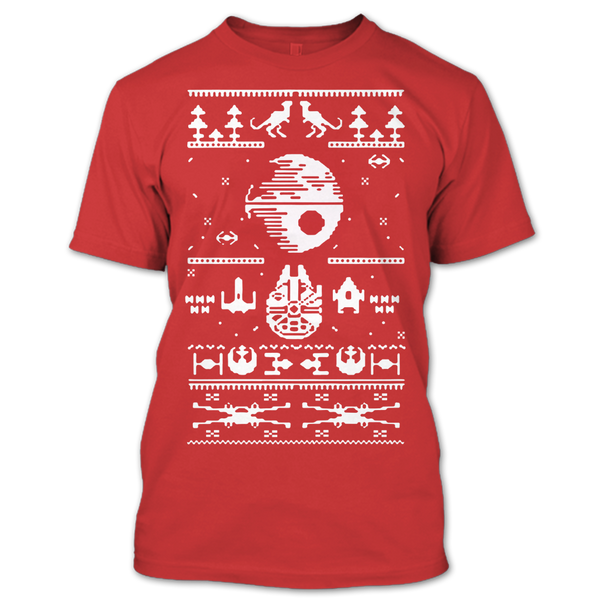 A black t-shirt with the shopify logo