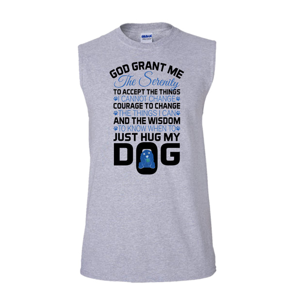 God Grant Me The Serenity T Shirt, I Love My Dog T Shirt, Awesome t-shirts (Men's Cotton Sleeveless)