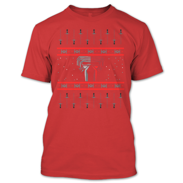 A black t-shirt with the shopify logo