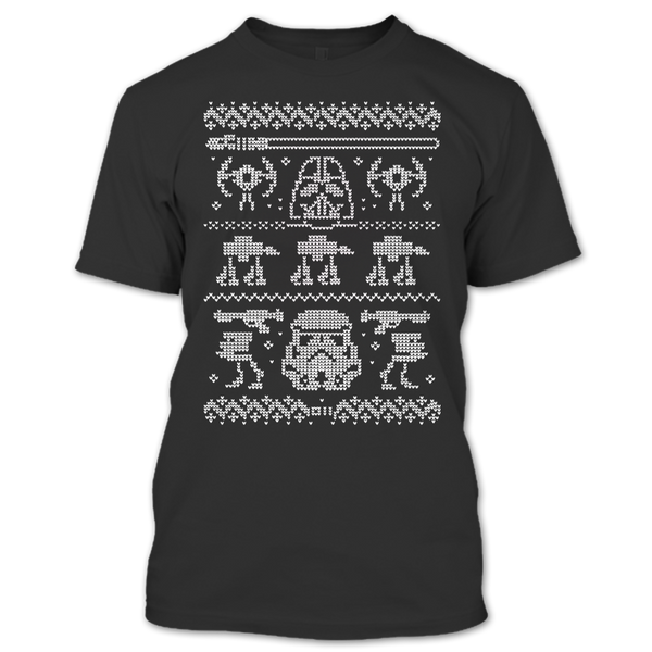 A black t-shirt with the shopify logo