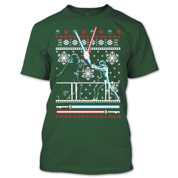 A black t-shirt with the shopify logo