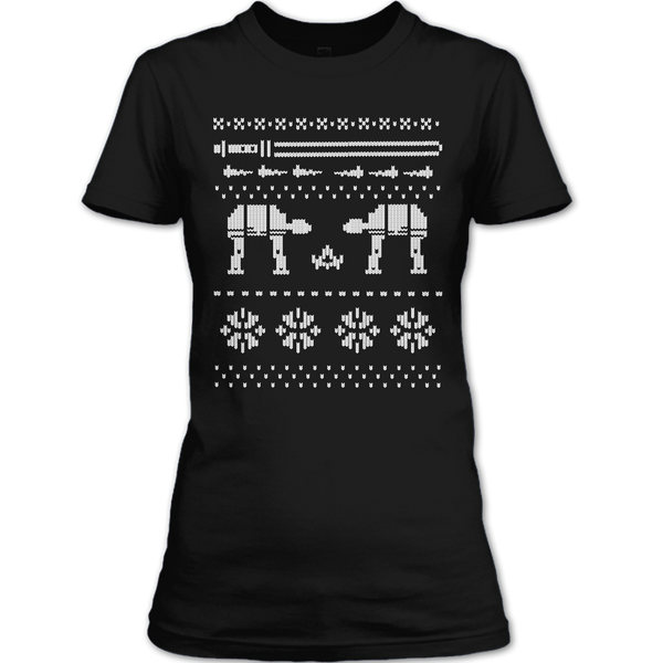 A black t-shirt with the shopify logo