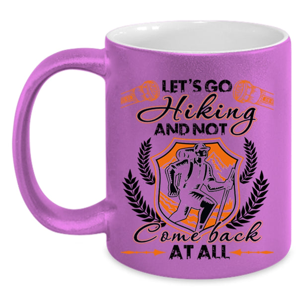 Awesome Hiking Coffee Mug, Let's Go Hiking Accent Mug