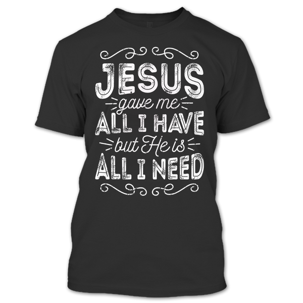 A black t-shirt with the shopify logo