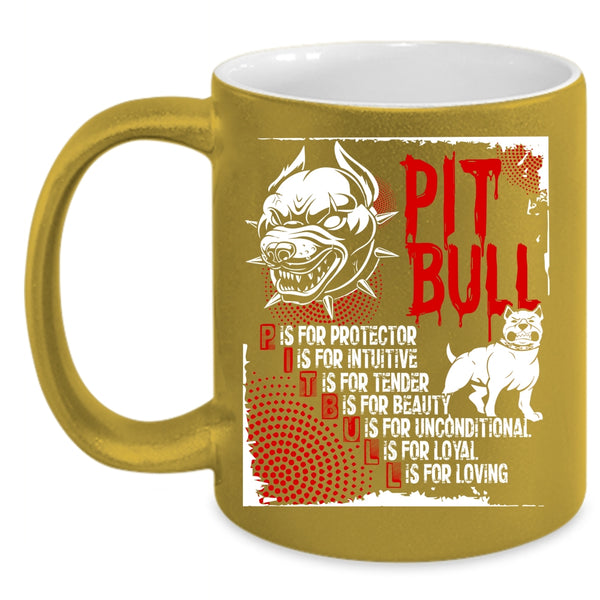 Pit Bull Coffee Mug, Cool Gift For Pit Bull Lovers Coffee Cup