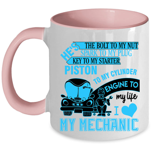 Cool Couple Coffee Mug, I Love My Mechanic Accent Mug