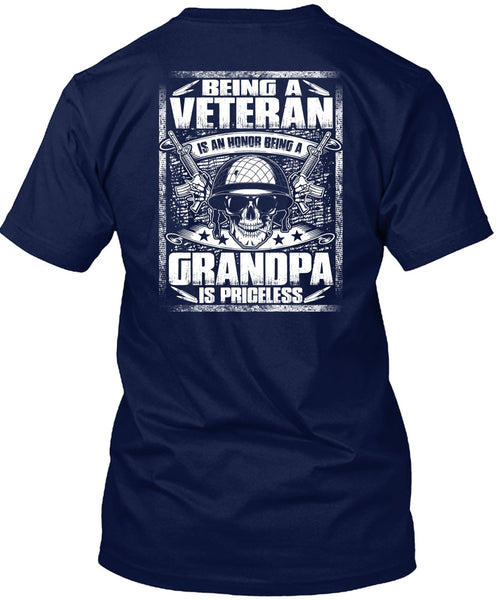 Being A Veteran T Shirt, Grandpa Is Priceless T Shirt