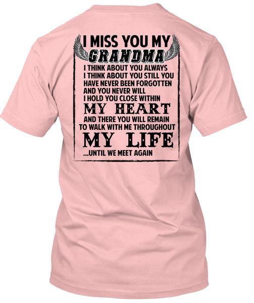 I Miss You My Grandma T Shirt, I Love Nana T Shirt