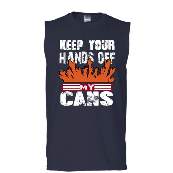 Keep Your Hands Off T Shirt, My Cans Tank Top (Men's Cotton Sleeveless)