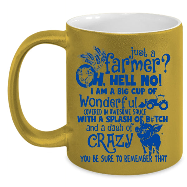 Funny Gift For Farmer Coffee Mug, Just A Farmer Accent Mug