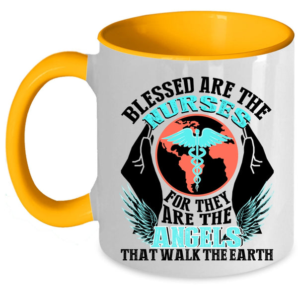 They Are The Angels Coffee Mug, Blessed Are The Nurses Accent Mug