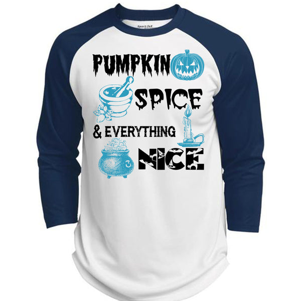 Pumpkin Spice And Everything Nice T Shirt, Wait For Halloween T Shirt, Awesome T-Shirts  (Polyester Game Baseball Jersey)