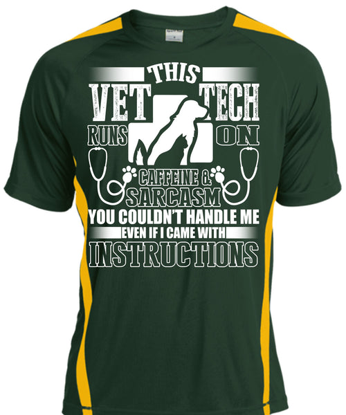 This Vet Tech Runs On Caffeine T Shirt, I Became With Instructions T Shirt, Cool Shirt