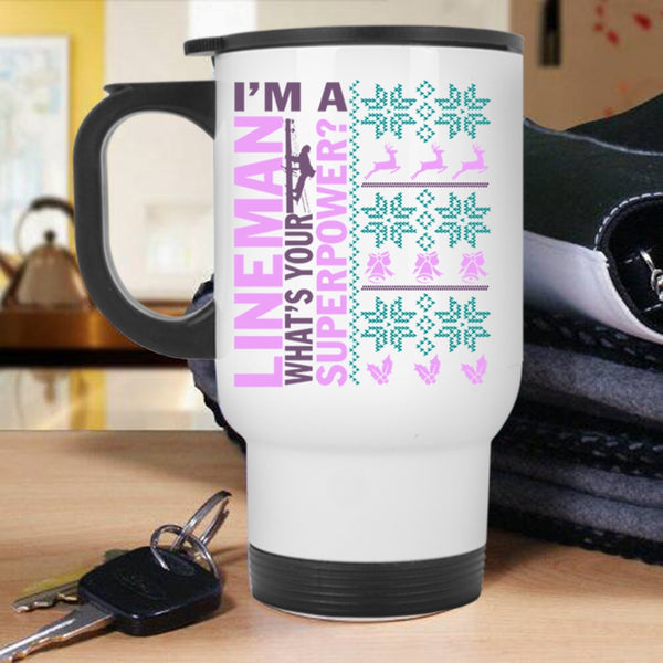 Christmas Gift For Lineman Travel Mug, I'm A Lineman Mug
