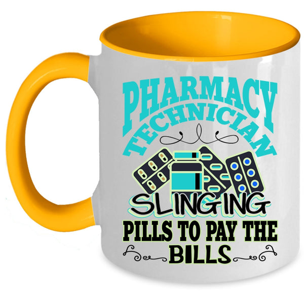 Slinging Pills To Pay The Bills Coffee Mug, Pharmacy Technician Accent Mug
