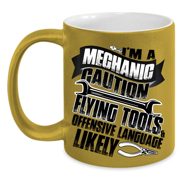 Cool Gift For My Dad Coffee Mug, I'm A Mechanic Accent Mug