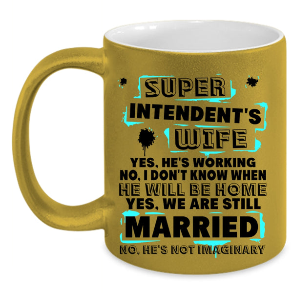I Love My Wife Coffee Mug, Superintendent's Wife Accent Mug