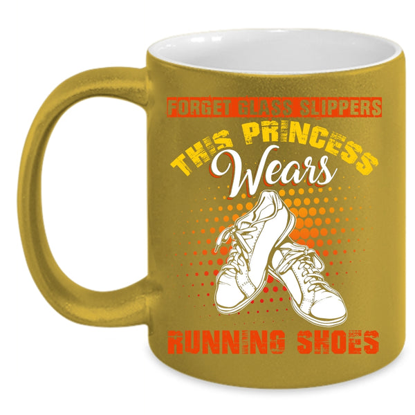 This Princess Wears Running Shoes Coffee Mug, Cute Girls Coffee Cup
