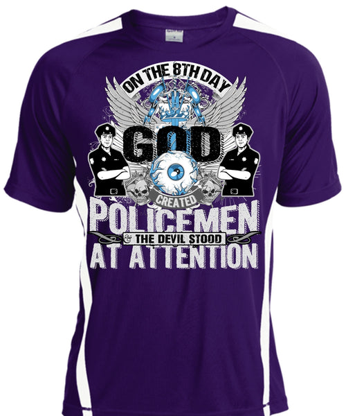 God Created Policemen T Shirt, I Love Police T Shirt, Cool Shirt
