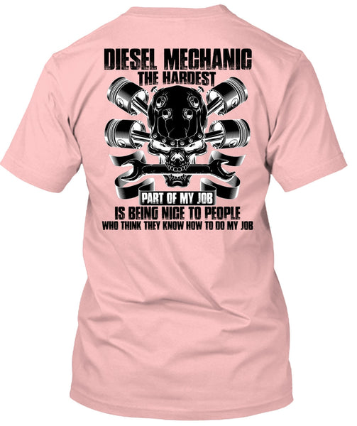 Diesel Mechanic The Hardest T Shirt, I Love Mechanic T Shirt